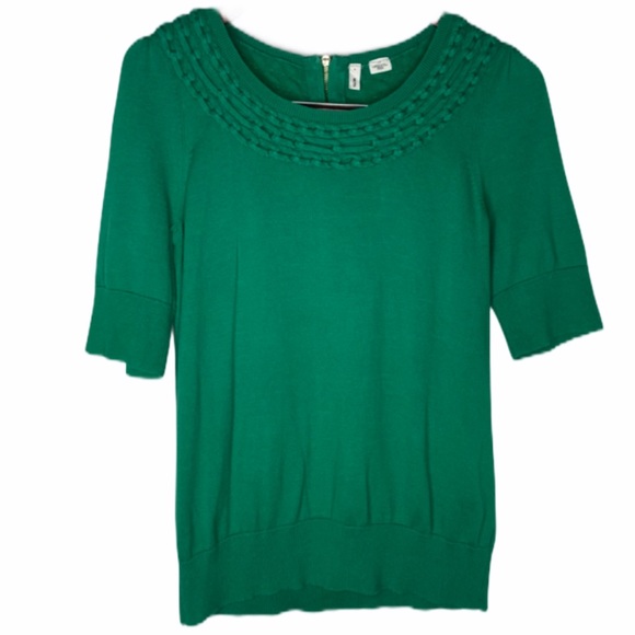 Moth Sweaters - Anthropologie MOTH Kelly Green Light Sweater szL